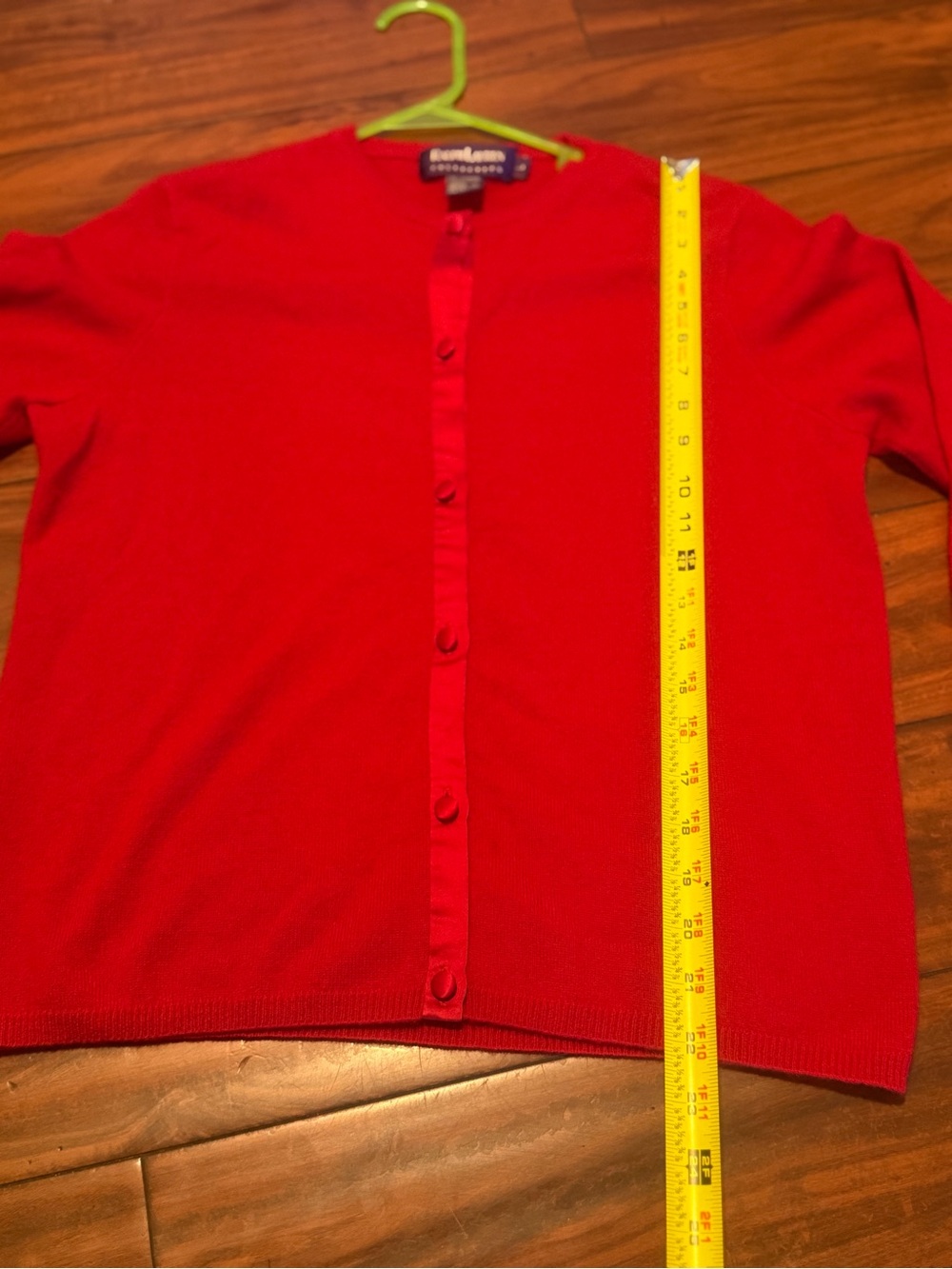 Purple label Ralph Lauren Red Button-Front Women's Cardigan 100% cashmere - Picture 7 of 14